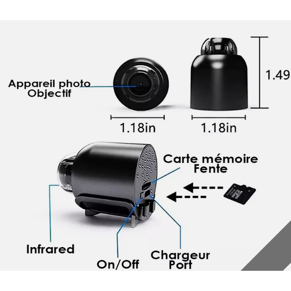 Mini caméra de surveillance IP WiFi HD 1080p (x5)- كاميرا مراقبة صغيرة عالية الدقة
